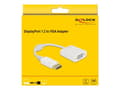 Pikkukuva 3 / 5: Delock - Videosovitin - DisplayPort (uros) hasp HD-15 (VGA) (naaras) voidaan ruuvata - DisplayPort 1.2 - 15 cm - passiivinen, 1080p tuki 60 Hz - valk