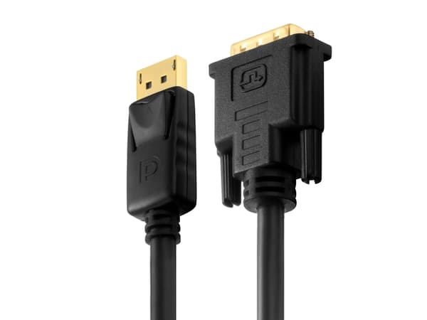 Purelink PureInstall PI5200 - Displaykabel - DisplayPort (han) til DVI-D (han) - 10 m - sort