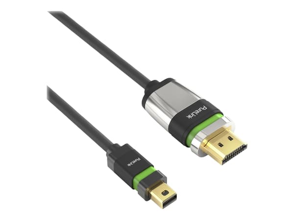 PureLink Ultimate Series ULS2000 - High Speed - adapterkabel - Mini DisplayPort hann til HDMI hann låsing - 1 m - trippel beskyttelse - svart - rund,