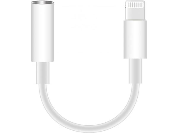 Adapter USB Platinet Lightning - Jack 3.5mm + Lightning Biały (PMMA9825)
