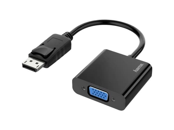 Hama - Video adapter - DisplayPort (P) til HD-15 (VGA) (hunn) - 1080p-støtte - svart
