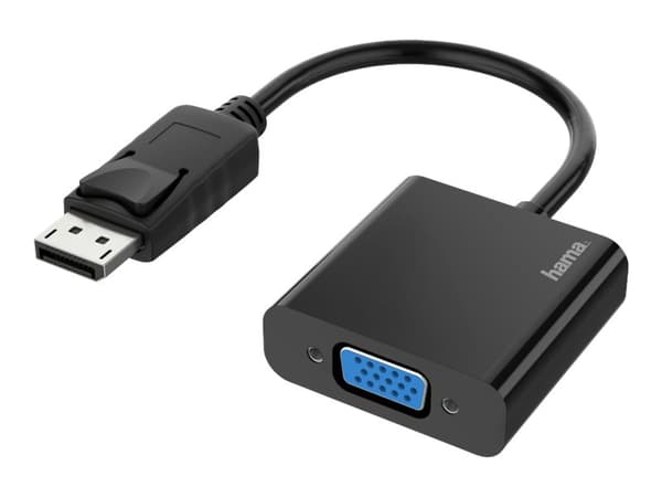 Hama - Video adapter - DisplayPort (P) til HD-15 (VGA) (hunn) - 1080p-støtte - svart