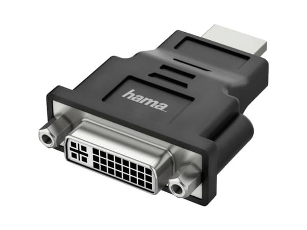 Hama - Video adapter - dobbeltlenke - HDMI plugg til DVI-I hunn - svart - 4K-støtte
