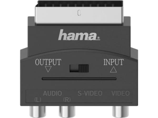 Hama Essential Line - Video/audio-adapter - S-Video / kombinert video / audio - SCART plugg til RCA, 4 pin S-Video beholder - svart - toretnings