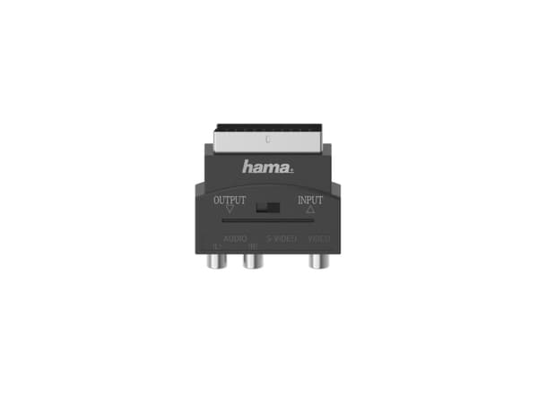 Hama Essential Line - Video/audio-adapter - S-Video / kombinert video / audio - SCART plugg til RCA, 4 pin S-Video beholder - svart - toretnings