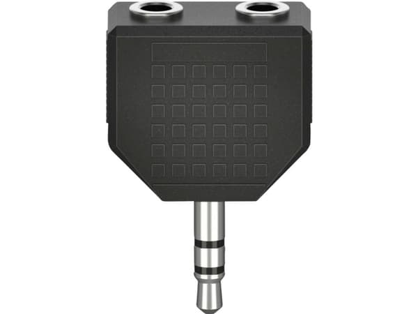 Hama Essential Line - Lydsplitter - mini-phone stereo 3.5 mm hann til mini-phone stereo 3.5 mm hunn - svart