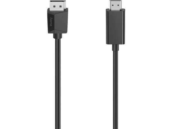 Hama - Adapterkabel - DisplayPort hane till HDMI hane - 1.5 m - dubbelt skärmad - svart