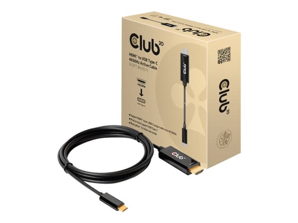 Club 3D - Adapterkabel - HDMI hann til 24 pin USB-C hann - 1.8 m - aktiv, 4 K 60 Hz (4096 x 2160) støtte