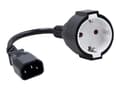 Pikkukuva 1 / 4: Qoltec - Virtalähdeadapteri - IEC 60320 C14 - tyyppi F (naaras) - AC 250 V - 16 A - 15 cm - musta