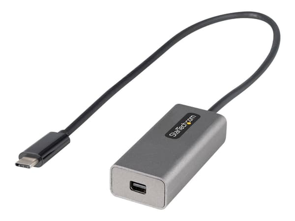 StarTech.com USB C to Mini DisplayPort Adapter, 4K 60Hz USB-C to mDP Adapter Dongle, USB Type-C to Mini DP Monitor/Display, Video Converter, Works w/ Hvit