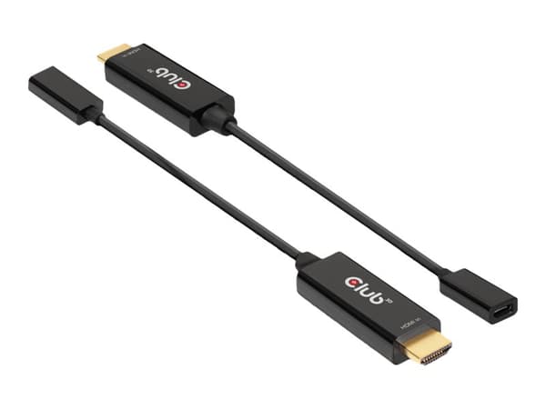 Club 3D - Adapterkabel - HDMI hane till 24 pin USB-C hona - 22 cm - aktiv, 4K60Hz stöd