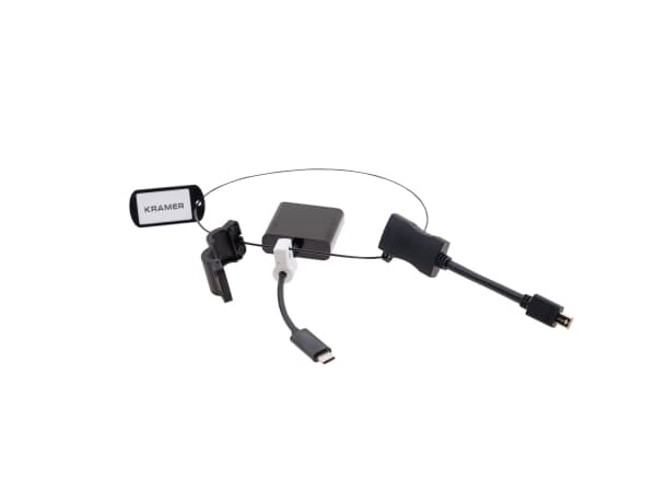 Kramer AD-RING-8 - Video/lyd-adaptersett - svart - 4K-støtte