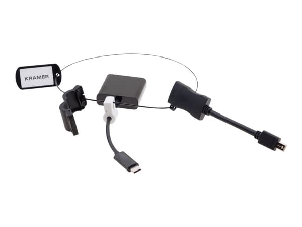 Kramer AD-RING-8 - Video/lyd-adaptersett - svart - 4K-støtte Sort