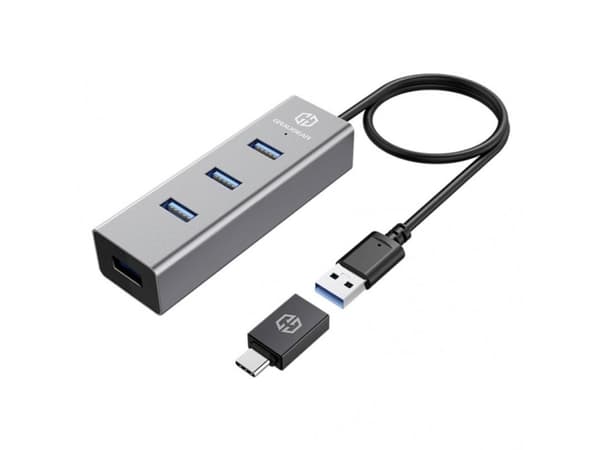 GrauGear G-HUB4-AC 4-portars USB 3.0-hubb med USB-C-kontakt