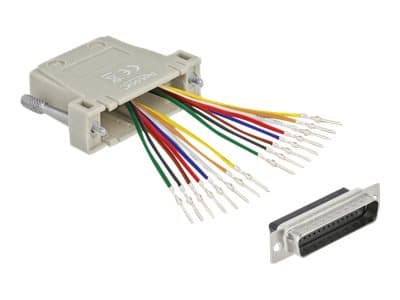 Delock - Verkkosovitin - RJ-45 (naaras) - DB-44 (uros) - sormiruuvit - beige