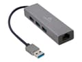 Miniatyrbild 3 av 5: Cablexpert - Hubb - 3 x SuperSpeed USB 3.0 + 1 x 10/100/1000 - skrivbordsmodell