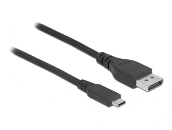Delock - Adapterkabel - 24 pin USB-C (hann) til DisplayPort (hann) - DisplayPort 1.4 - 50 cm - 8 K 60 Hz (7680 x 4320) støtte - svart