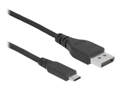 Delock - Adapterkabel - 24 pin USB-C (hann) til DisplayPort (hann) - DisplayPort 1.4 - 50 cm - 8 K 60 Hz (7680 x 4320) støtte - svart