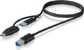 Miniatyrbild 3 av 5: ICY BOX USB-kabel USB 3.2 Gen1 (USB 3.0) USB-B hankontakt, USB-A honkontakt, USB-C®-kontakt 1,00 m Svart 60858