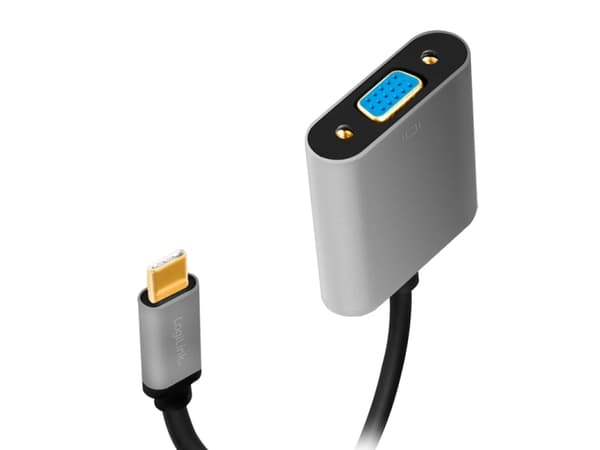 LogiLink CUA0104, 0,15 m, USB Type-C, VGA (D-Sub), Hankjønn, Hunkjønn, Rett