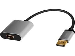 LogiLink CDA0108, 0,15 m, DisplayPort, HDMI, Hankjønn, Hunkjønn, Rett