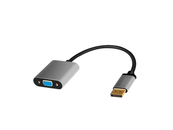LogiLink CDA0109, DisplayPort, VGA, 0,15 m, Sort, Grå