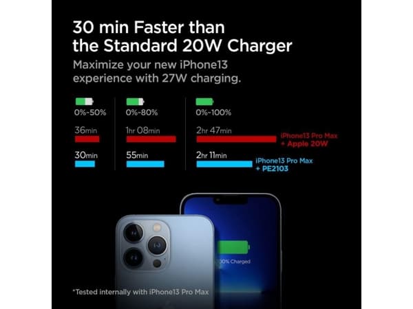 Spigen PE2103EU 1x USB-C 3 A laddare (8809811854756-ACH03826)
