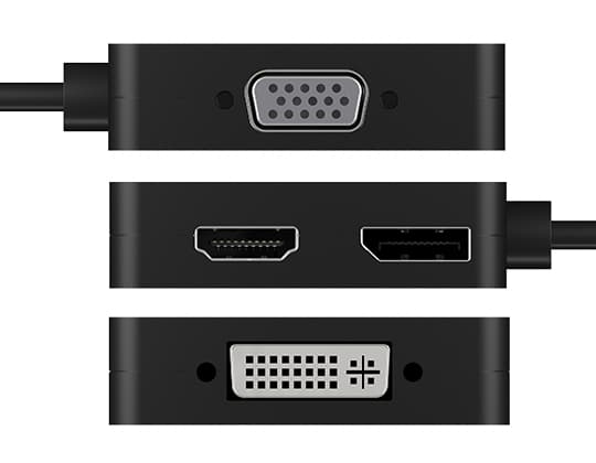 ICY BOX IB-DK1104-C - Videoadapter - USB-C hann til HD-15 (VGA)