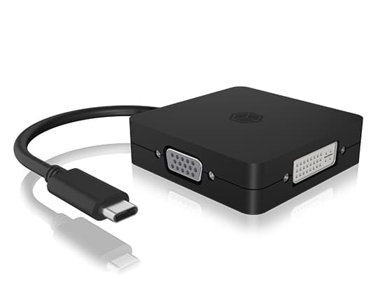 ICY BOX IB-DK1104-C - Videoadapter - USB-C hann til HD-15 (VGA)