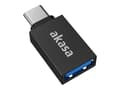 Miniatyrbild 4 av 5: Akasa - USB-adapter - 24 pin USB-C (hane) till USB typ A (hona) - USB 3.2 Gen 2 - 5 V - 3 A - svart (paket om 2)
