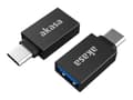 Miniatyrbild 5 av 5: Akasa - USB-adapter - 24 pin USB-C (hane) till USB typ A (hona) - USB 3.2 Gen 2 - 5 V - 3 A - svart (paket om 2)