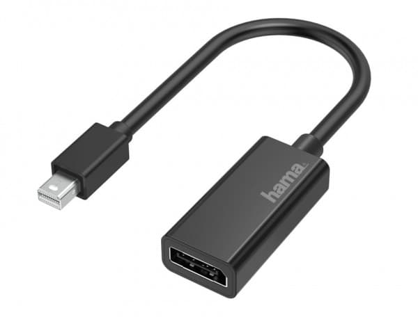 Hama - DisplayPort-adapter - Mini DisplayPort (P) til DisplayPort (hunn) - Thunderbolt 2 - 4K-støtte - svart