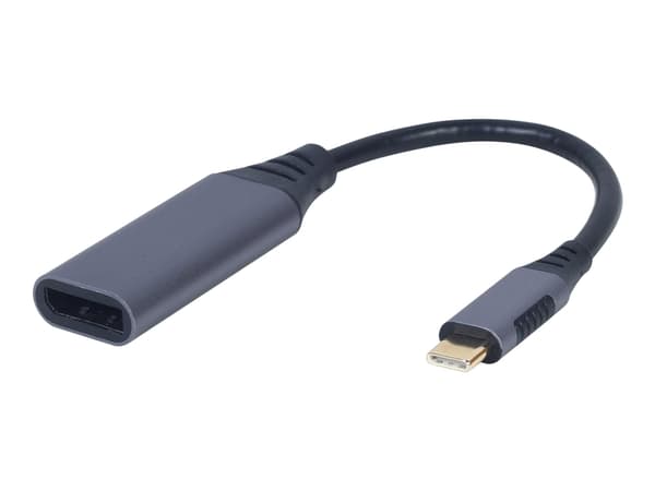 Cablexpert - Video adapter - 24 pin USB-C (hann) til DisplayPort (hunn) - USB 3.0 - 15 cm - 4K-støtte - romgrå