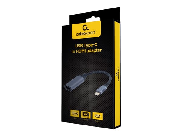 Cablexpert - Video adapter - 24 pin USB-C hann til HDMI hunn - 15 cm - romgrå - 4K-støtte