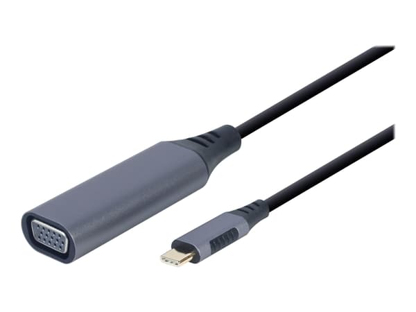 Cablexpert - Videokort - 24 pin USB-C (hane) till HD-15 (VGA) (hona) - USB 3.0 - 15 cm - stöd för 1920 x 1080 vid 60 Hz - rymdgrå