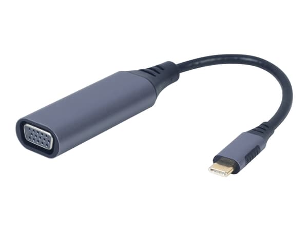 Cablexpert - Video adapter - 24 pin USB-C (hann) til HD-15 (VGA) (hunn) - USB 3.0 - 15 cm - støtte for 1920 x 1080 ved 60 Hz - romgrå