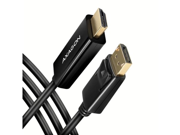 Axagon RVD-HI14C2, 1,8 m, HDMI Type A (Standard), DisplayPort, Hankjønn, Hankjønn, Rett