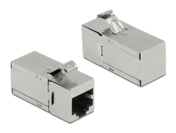 Delock - Kopplingsdon för nätverk - RJ-45 (hona) till RJ-45 (hona) vinklad - STP - CAT 6a