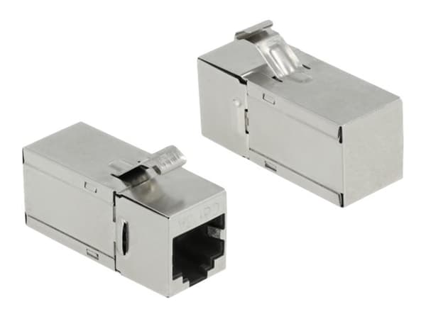Delock - Kopplingsdon för nätverk - RJ-45 (hona) till RJ-45 (hona) vinklad - STP - CAT 6a