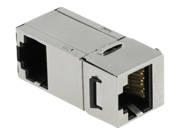 Delock - Kopplingsdon för nätverk - RJ-45 (hona) till RJ-45 (hona) vinklad - STP - CAT 6a