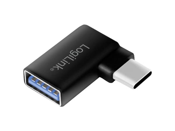 LogiLink USB 3.0-adapter [1x USB 3.2 Gen 1-kontakt A (USB 3.0) - 1x USB 3.2 Gen 1-kontakt C (USB 3.0)] AU0055 Vinklad 90° åt höger