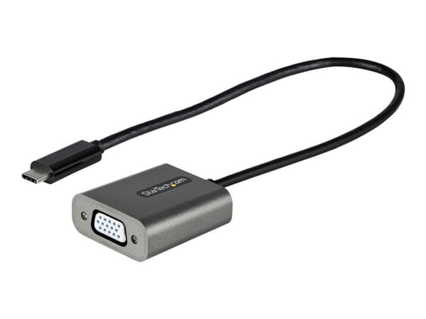 StarTech.com USB C till VGA-adapter - 1080p USB Type-C till VGA-adapterdongel - USB-C (DP alt-läge) till VGA-skärm/bildskärm videokonverterare - Thun Vit