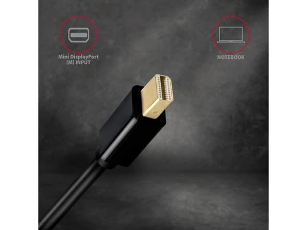 Axagon RVDM-HI14C2 Mini-DisplayPort zu HDMI Adapterkabel 4K/30 Hz 180 cm lang - Kabel - Digital/Display/Video, 1,8 m, Mini DisplayPort, HDMI, Hankjøn