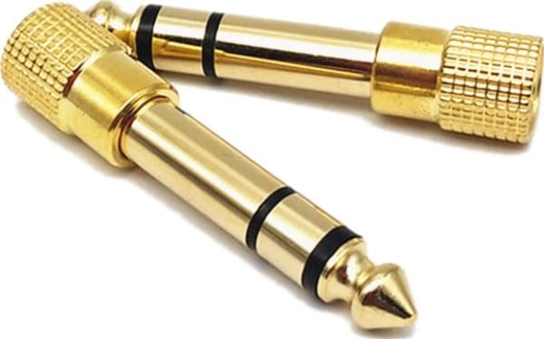 AV-adapter Mozos Jack 3,5 mm - Jack 6,3 mm gull (MA6335)