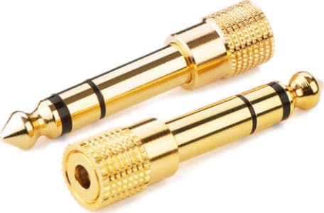 AV-adapter Mozos Jack 3,5 mm - Jack 6,3 mm gull (MA6335)
