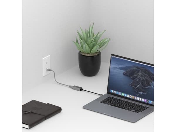 Marmitek 08373, USB Type-C, RJ-45, 0,15 m, Musta, Hopea