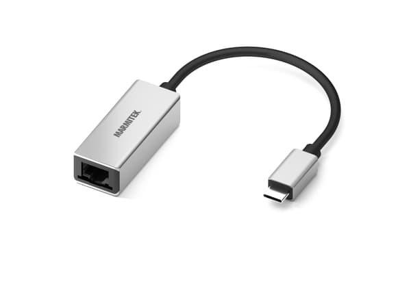 Marmitek 08373, USB Type-C, RJ-45, 0,15 m, Musta, Hopea