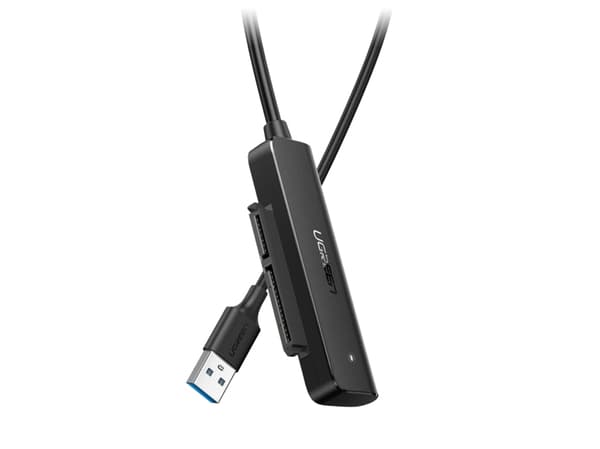 Ugreen 70609, HDD- / SSD kabinett, 2.5", Serial ATA III, 5 Gbit/s, Byte under drift (hotswap), Svart