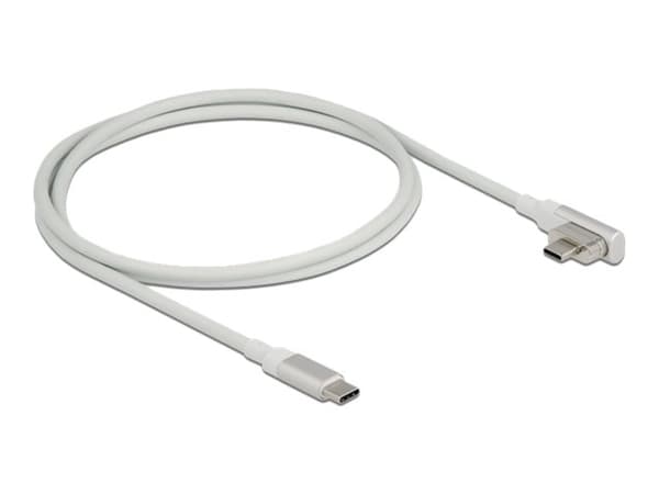 Delock - USB-kabel - 24 pin USB-C (hane) vinklad, magnetisk till 24 pin USB-C (hane) - USB 3.2 Gen 2 / Thunderbolt 3 - 1.2 m - USB-strömleverans (5A,