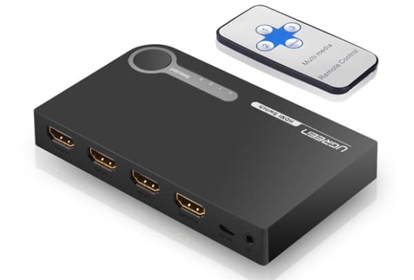 Ugreen - Video-/ljudomkopplare - 3 x HDMI - skrivbordsmodell